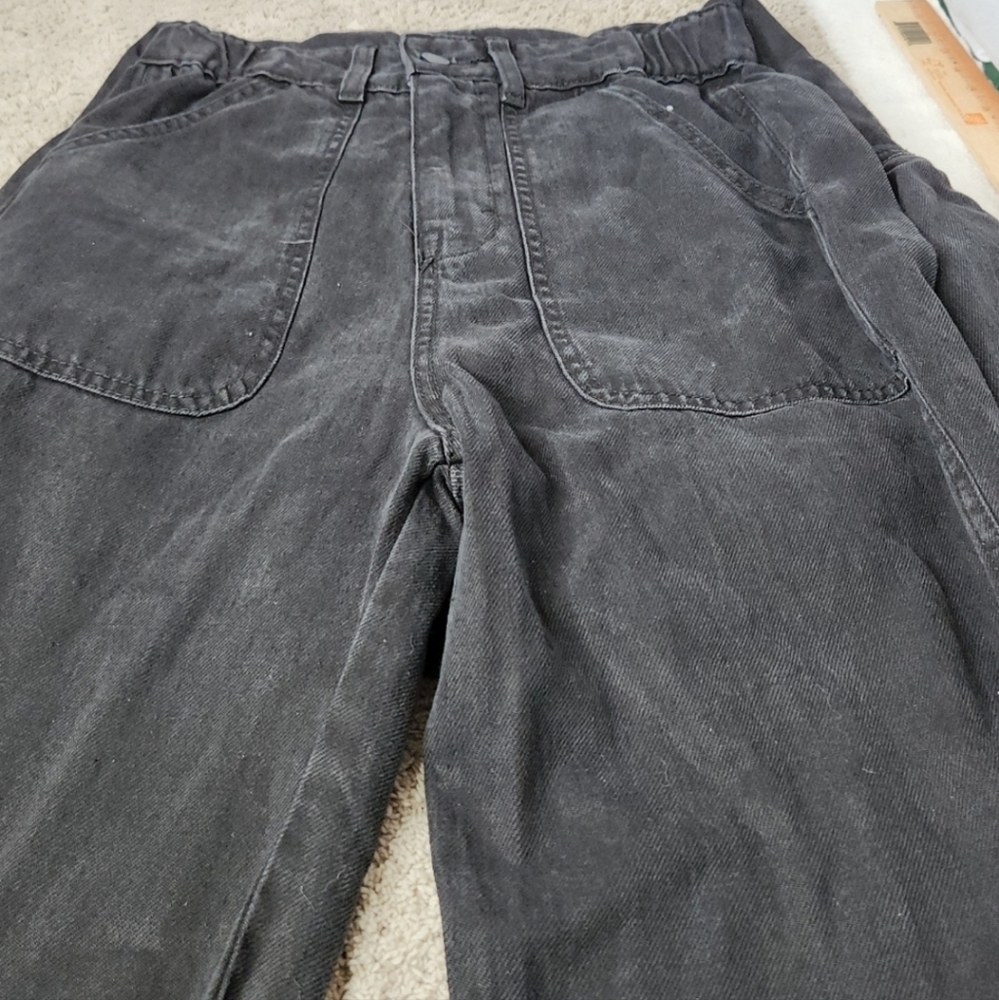 Woman's Long Sleeve Denim Jumpsuit - Universal Threads Black 4 - Picture 6 of 16